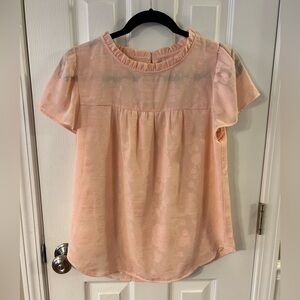 LOFT | High Neck Top in Peach